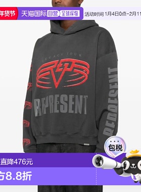 1h可退 香港直邮Represent 男士 深灰棉混纺T恤 MLM10036646