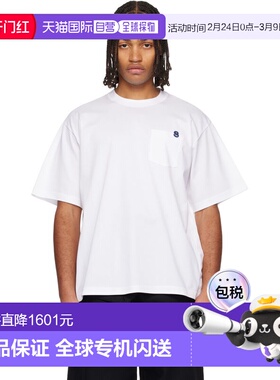 1h可退 香港直邮潮奢 Sacai 男士 白色 T恤 SCM336101WHITE