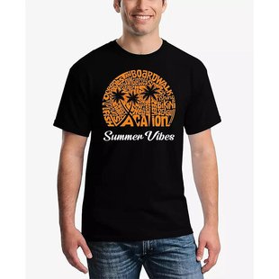 Pop 舒适休闲百搭款 Art 夏日氛围文字艺术T恤 男士 美国直邮LA