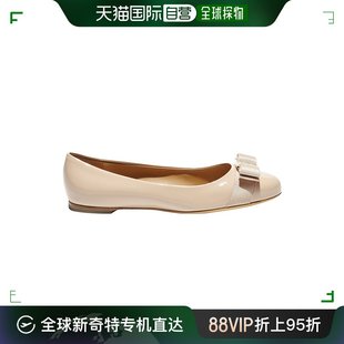 518533 香港直发SALVATOREFERRAGAMO菲拉格慕女士裸粉色平底船鞋