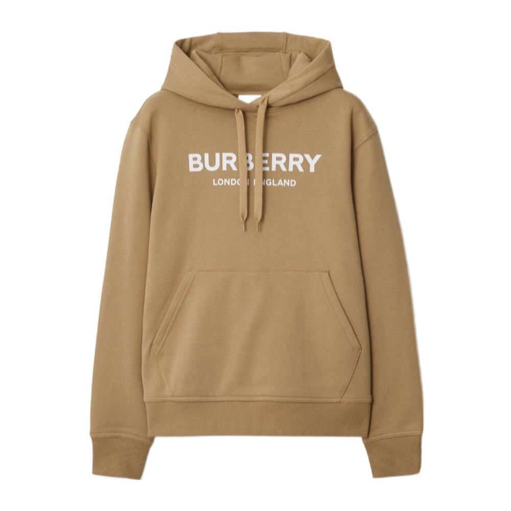 BURBERRY 女士针织衫 81124741 AW2025 绿色 Logo连帽衫