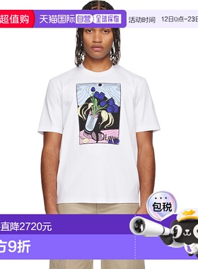 1h可退 香港直邮潮奢 Lanvin 朗雯 男士 白色 Vase Print T 恤 RM