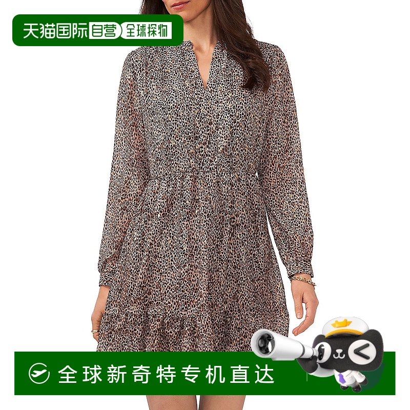 自营vince camuto女式分层褶皱迷你连衣裙 - foxtrot 【美国奥莱