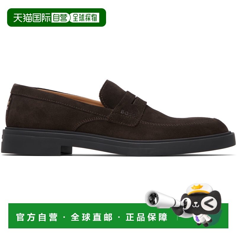 1h可退 香港直邮BOSS 波士 男士 棕色乐福鞋 50557671 brown棕色,流行男鞋,乐福鞋（豆豆鞋）,淘宝优惠券,粉丝福利购,淘宝优惠卷