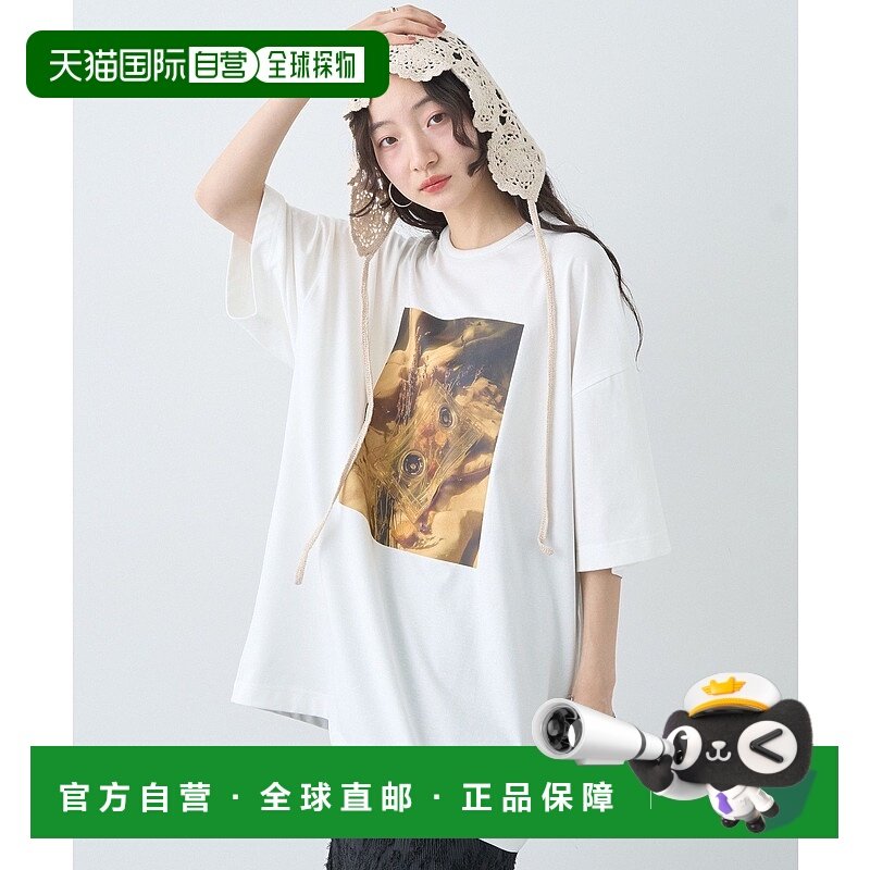 1h可退 日本直邮earth music&ecology 女士宽松艺术感大版型T恤 0