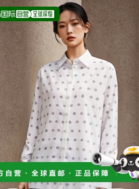 香港直邮PRADA 女士衬衫 P415HR14Y8SOOOF0009 CO 白色 印花长袖