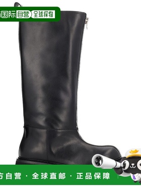 1h可退 香港直邮Moschino 莫斯奇诺 女士 圓頭拉鍊靴 MA26154G0NM