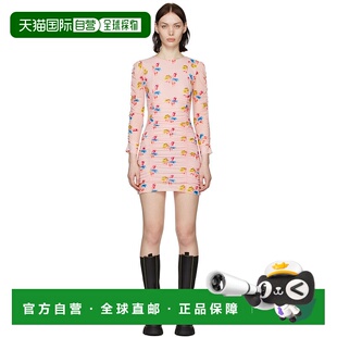 1h可退 香港直邮潮奢 GANNI 甘尼 女士 粉色尼龙连衣裙 T3134性感