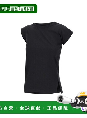 1h可退 香港直邮Courreges 女士 黑色 Twisted Jersey T恤 425JTS