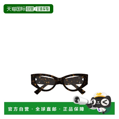 1h可退 香港直邮GUCCI 女士眼镜 GG1953O002 CO 黑色 全框平光镜