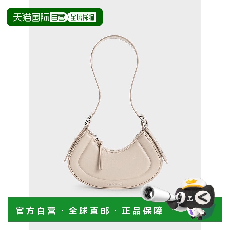 日本直邮CHARLES&KEITH 小ck Petra豌豆包新月包 PU  单肩包 小号