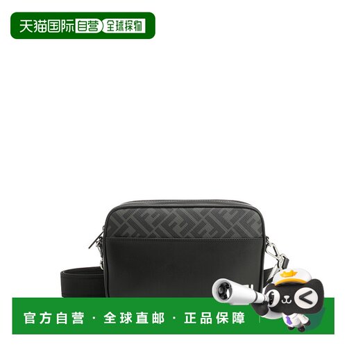 香港直邮FENDI 男士斜挎包 7M0286AJF0F0GXN AW2025 黑色 Leather