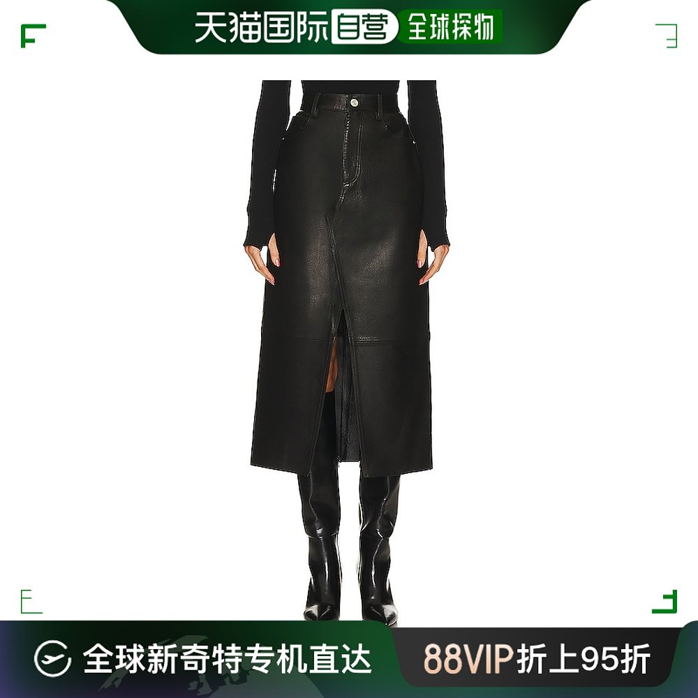 香港直邮潮奢 Frame Denim女士 Midaxi皮革半身裙 WW23LSK005