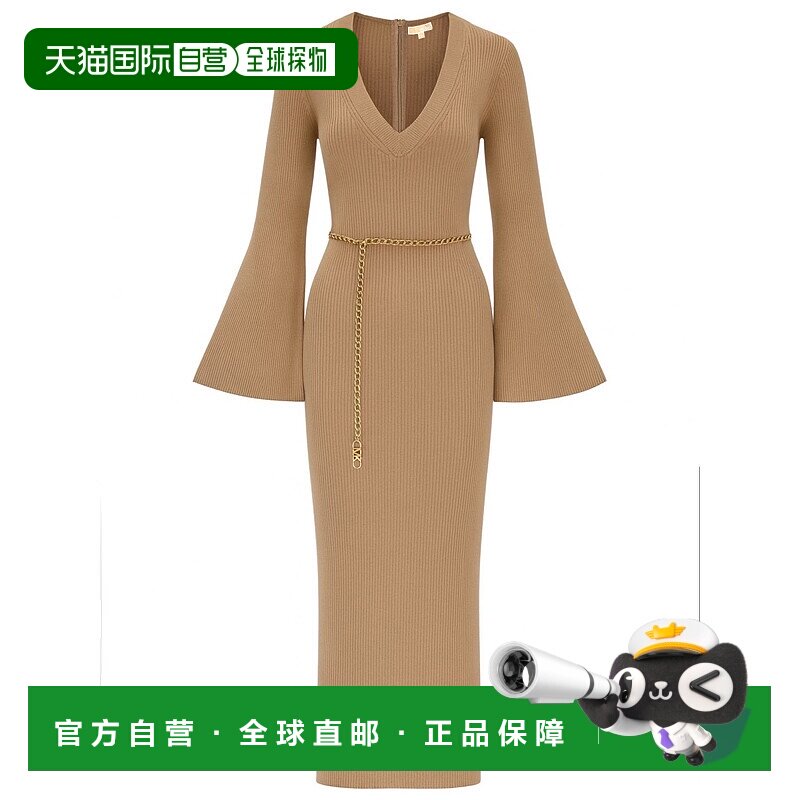 1h可退 香港直邮Michael Kors 迈克高仕 女士 羊毛中长连衣裙 MF5