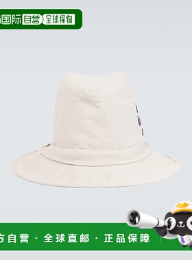 1h可退 香港直邮Visvim 维斯维木 男士 刺绣棉渔夫帽 white白色