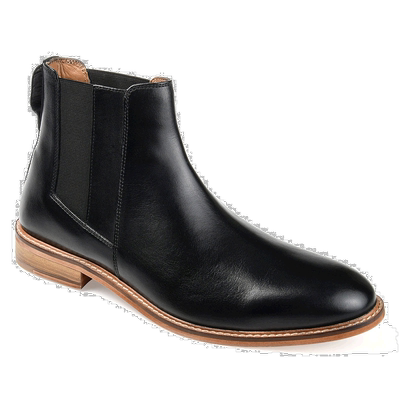 自营 Thomas & Vine Corbin 宽版平头切尔西靴 - 黑色 美国奥莱直