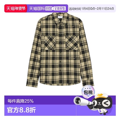 1h可退 香港直邮Off-white 男士 格纹衬衫 OMGE030F23FAB001长袖