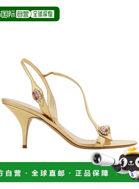1h可退 香港直邮Salvatore Ferragamo Sibilla 水晶装饰高跟凉鞋