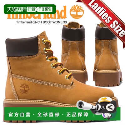 日本直邮Timberland 女士 6 英寸系带防水靴小麦色（a5rjd-231）