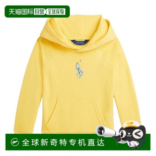 Polo Lauren刺绣标志长袖 自营 Ralph 美国奥莱直发 连帽衫 黄色