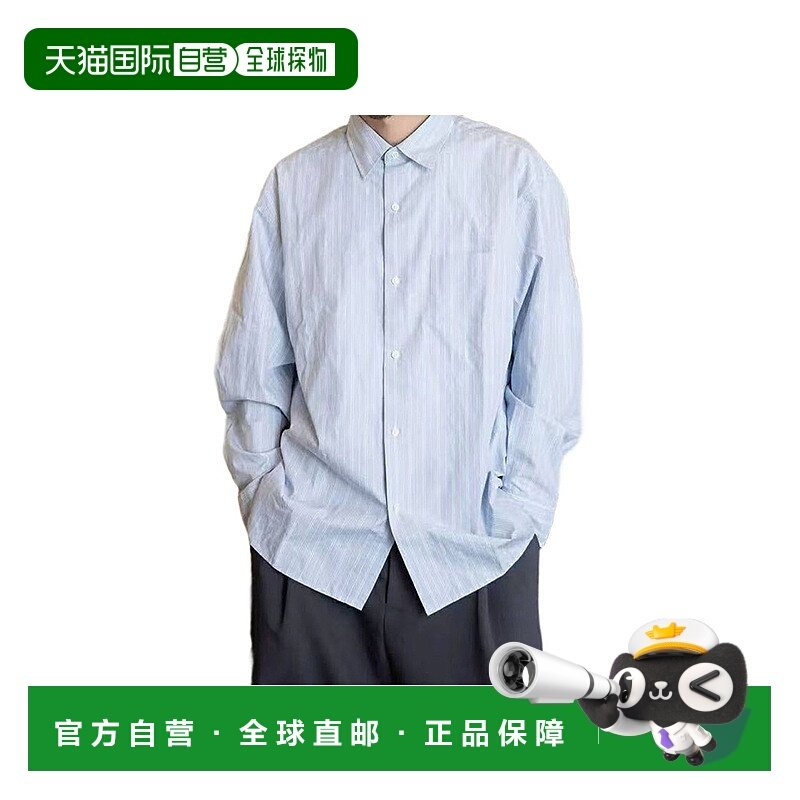 日潮跑腿UNIQLO优衣库C系列25男女合作款条纹衬衫长袖衬衣477642