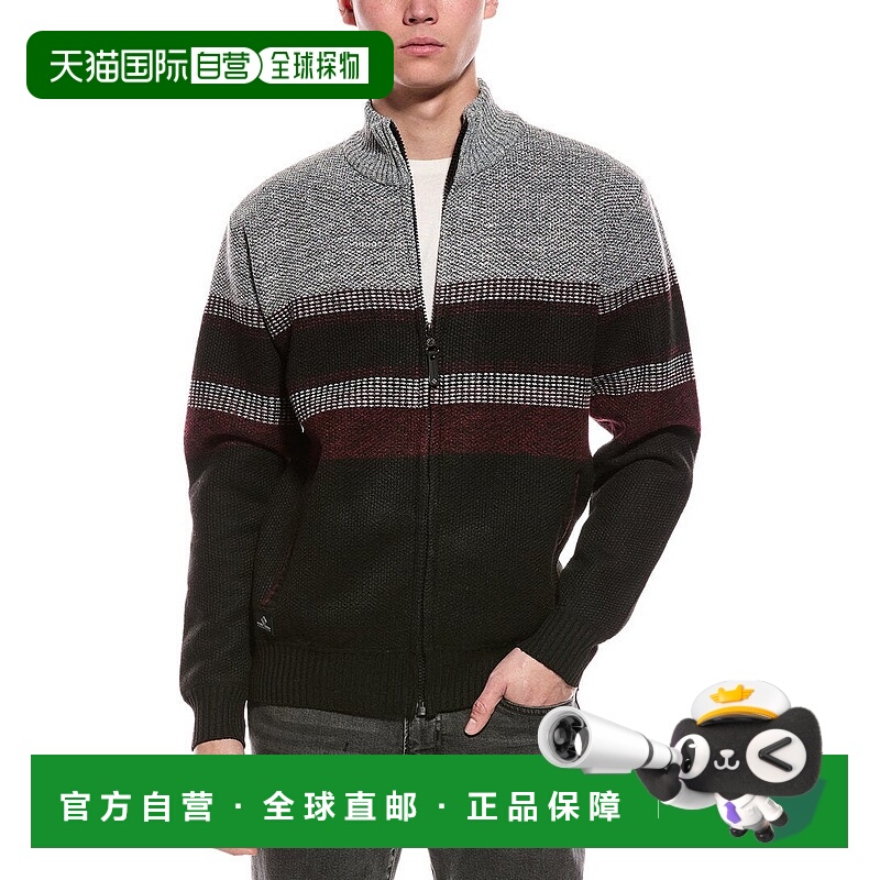 自营Point Zero Semi Fit Zip Mock Neck Sweater - black 美国奥