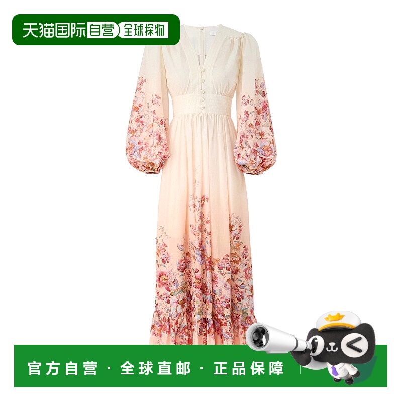 香港直邮Zimmermann Awaken 深 V 长连衣裙 6875DRS261