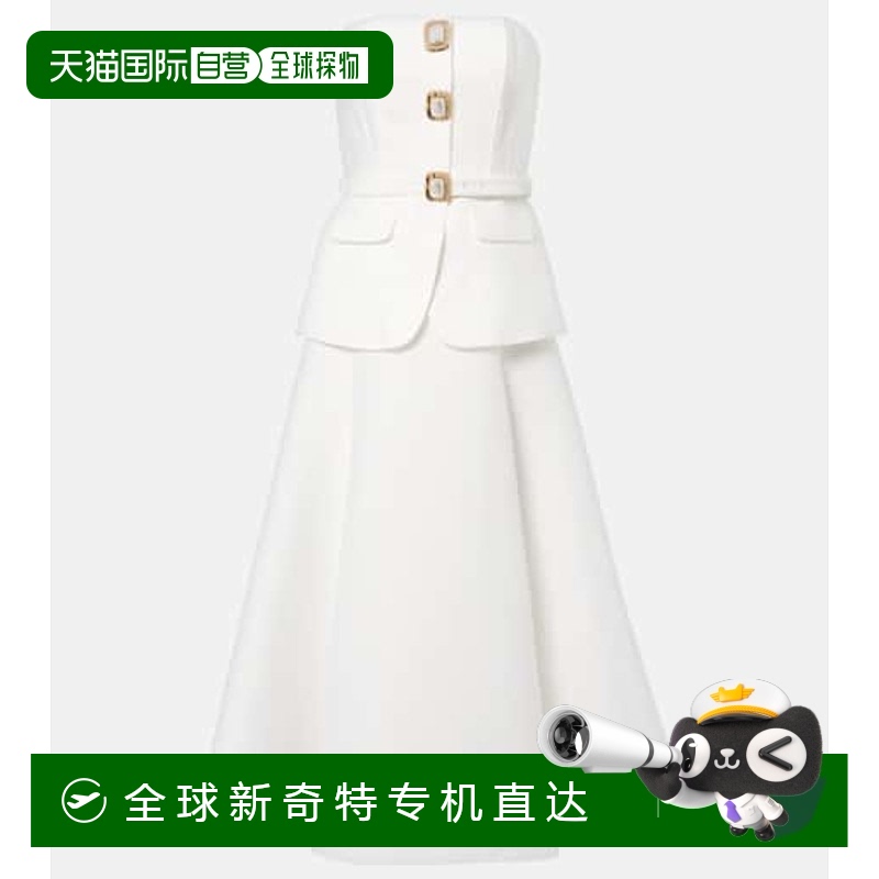 1h可退 香港直邮Self-Portrait 女士 Bridal 无肩带塔夫绸中长连
