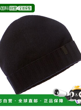 自营Vince Reverse Jersey Cuffed Boiled Cashmere Hat - blue