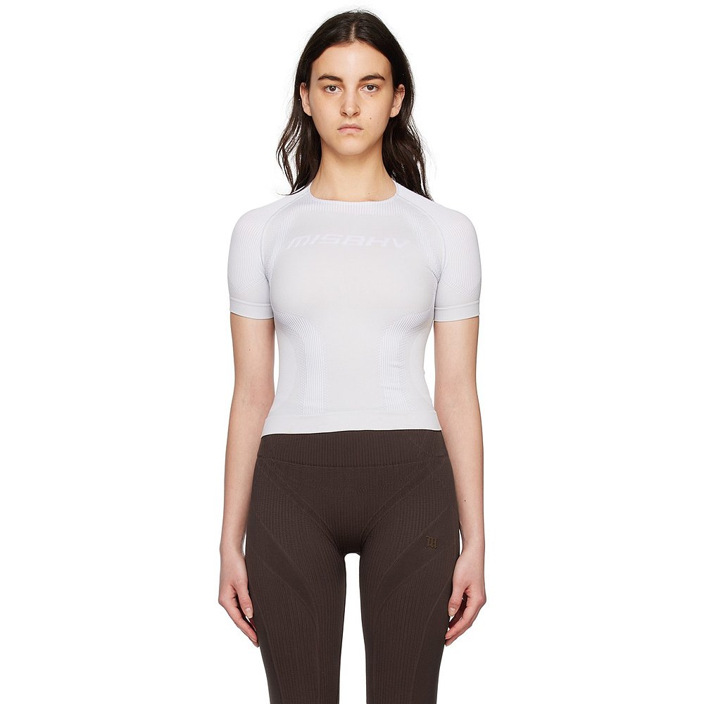 潮奢 MISBHV 女士 灰色插肩袖 T 恤 230W511