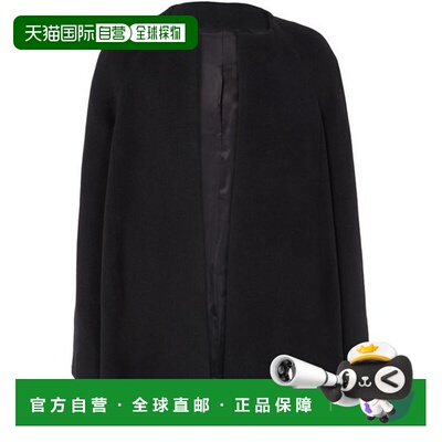 自营欧洲直邮Toteme Outerwear女士黑色羊毛无领夹克外套