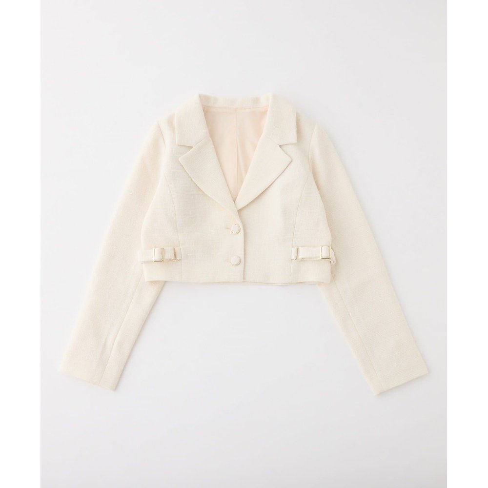 1h可退 日本直邮NICE CLAUP 女装 缩口腰带设计 短款粗花呢夹克 0,女装/女士精品,短外套,淘宝优惠券,粉丝福利购,淘宝优惠卷