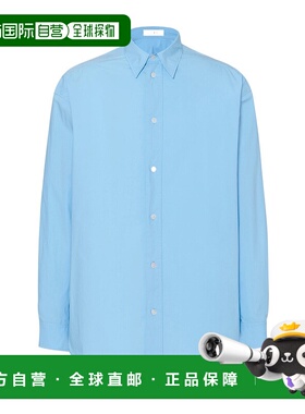 香港直邮THE ROW 男士衬衫 970W2567PWD AW2025 蓝色 长袖衬衫
