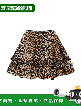 香港直邮GANNI 女士半身裙 A109008711172859 SS2026 棕色 Ruffle