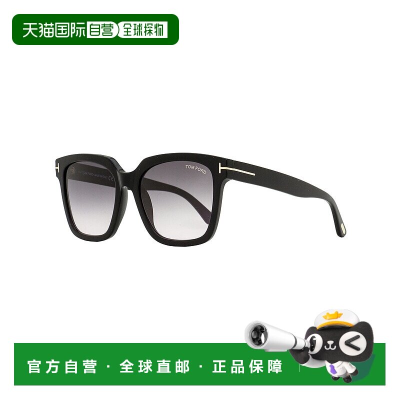 自营 Tom Ford 女士方形太阳镜 TF952 Selby 01B 黑色 55mm - 01b