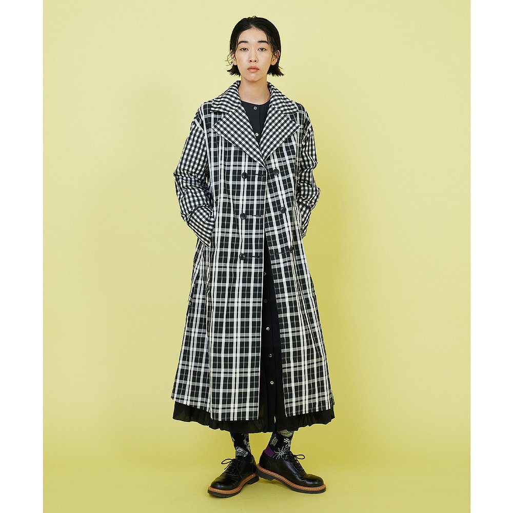 FRAPBOIS 女士记忆格纹大衣  B1541RFC032