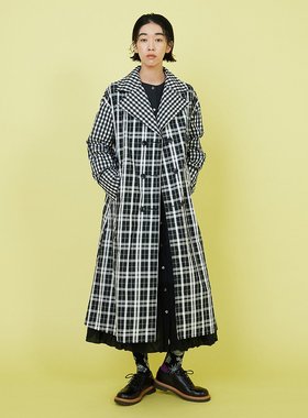 FRAPBOIS 女士记忆格纹大衣  B1541RFC032