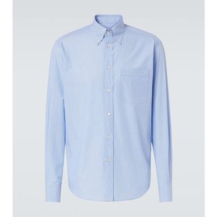 Valentino 条纹棉质衬衫 华伦天奴 VLogo 000276 男士 潮奢