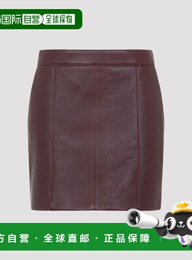 1h可退 香港直邮潮奢 Chloe 蔻依 女士 紫色羔羊皮迷你半身裙 CH2