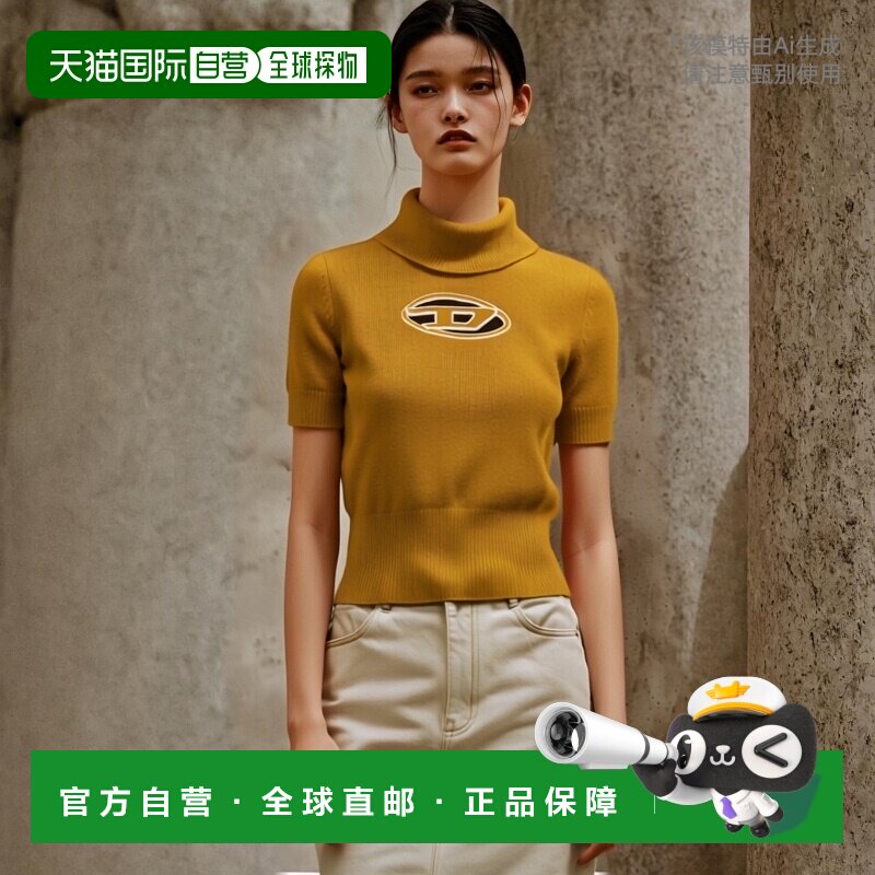 1h可退 香港直邮DIESEL 女士针织毛衣 A067130KCAE7ER AW2024 棕