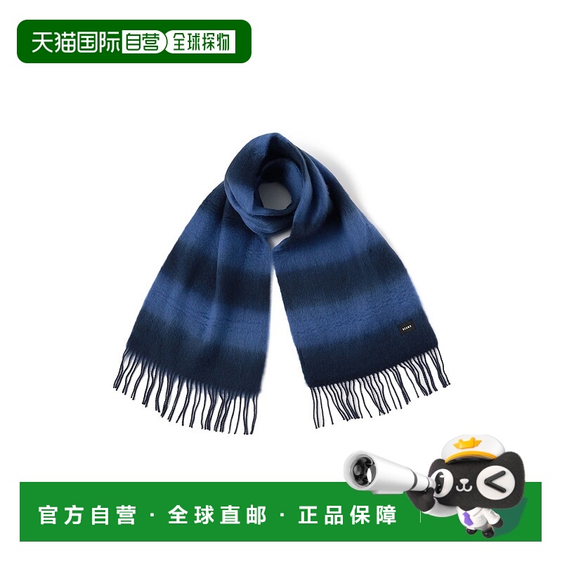 1h可退 日本直邮BEAMS 男装 宽松 大号条纹围巾 仿毛质感 1145052