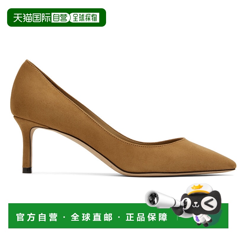 1h可退 香港直邮潮奢 Jimmy Choo 周仰杰 女士 黄褐色 Romy 60 高