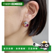 日本直邮ear PAPILLONNER 女士 1h可退 玛瑙树脂耳钉 光泽圆润卡