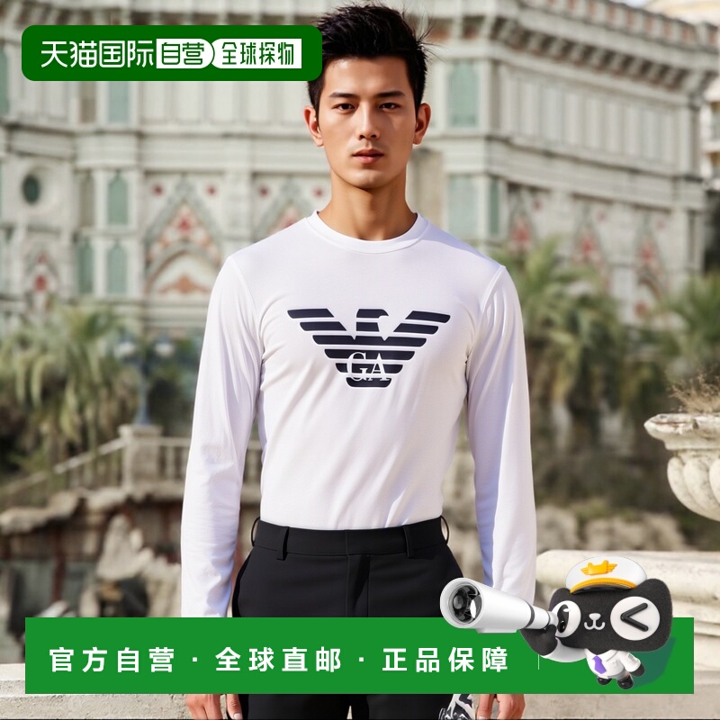 香港直邮EMPORIO ARMANI 男士T恤 8N1TN81JPZZ0147阿玛尼长袖上衣