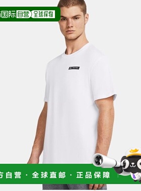 韩国直邮UNDER ARMOUR 大眾 UA 重型盔甲標籤短袖(1382831-100)_s
