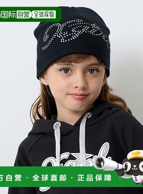 日本直邮X-girl Stages 水钻徽标针织帽