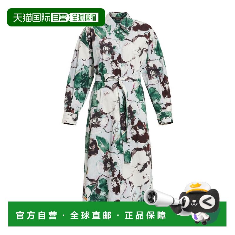自营 marina rinaldi油-白色 美国奥莱直发新款连衣裙 - 实物图
