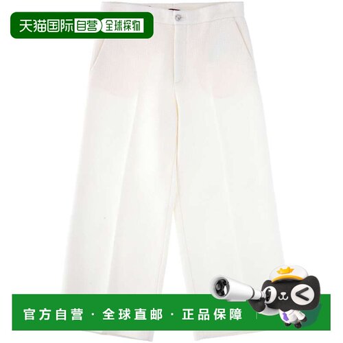 1h可退 香港直邮Gucci 古驰 女士 刺绣羊毛结子绒长裤 813614Z7AD