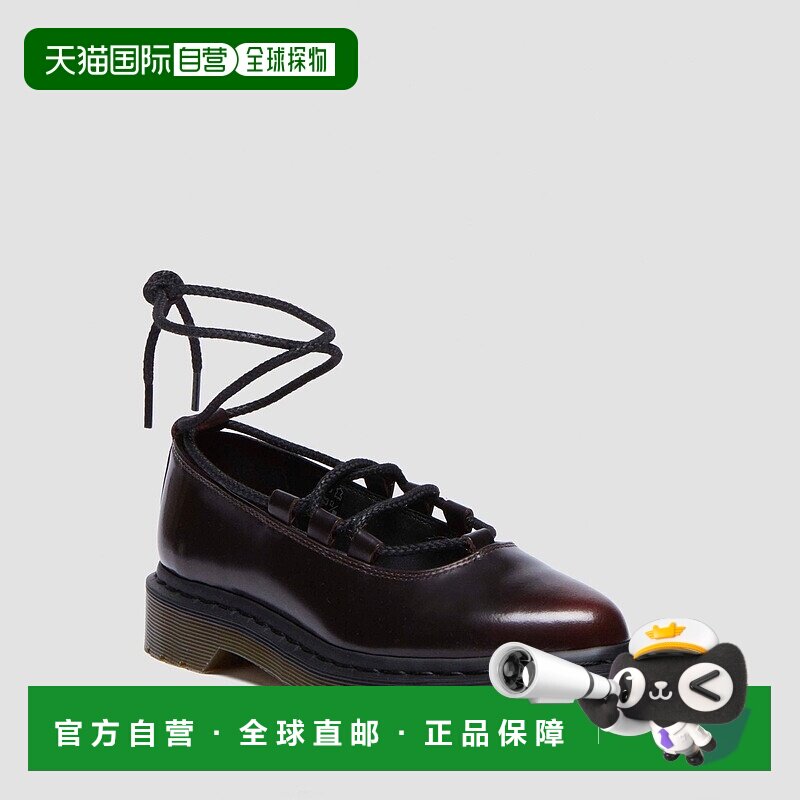 自营欧洲直邮DrMartens马丁大夫 Elphie II女士黑色红色皮革芭蕾