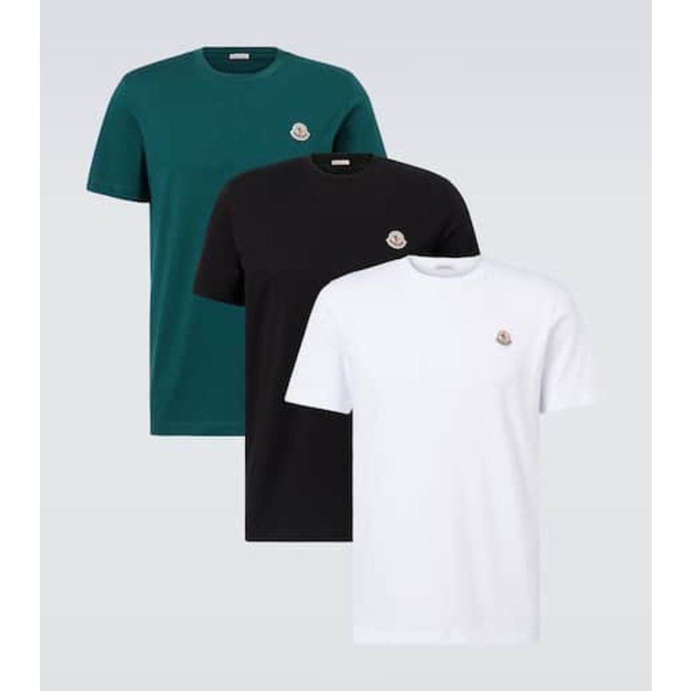 潮奢 Moncler 盟可睐 男士 棉质T恤毛线衫(3件套)